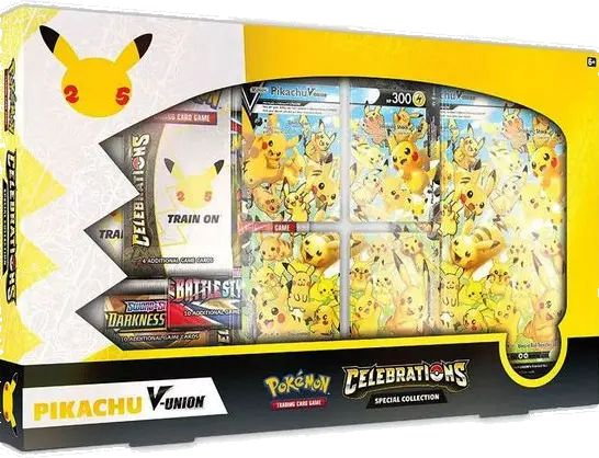 Pokemon Trading Card Game Celebrations Pikachu V-Union Exclusive Collection Box