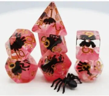 Dice Poly Set - Terror Spider w/Gold