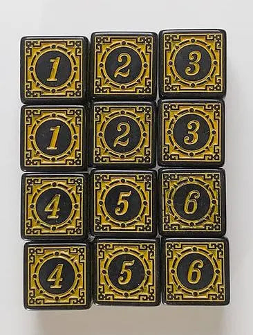 Dice Set Arcane Magic Burst / Yellow D6
