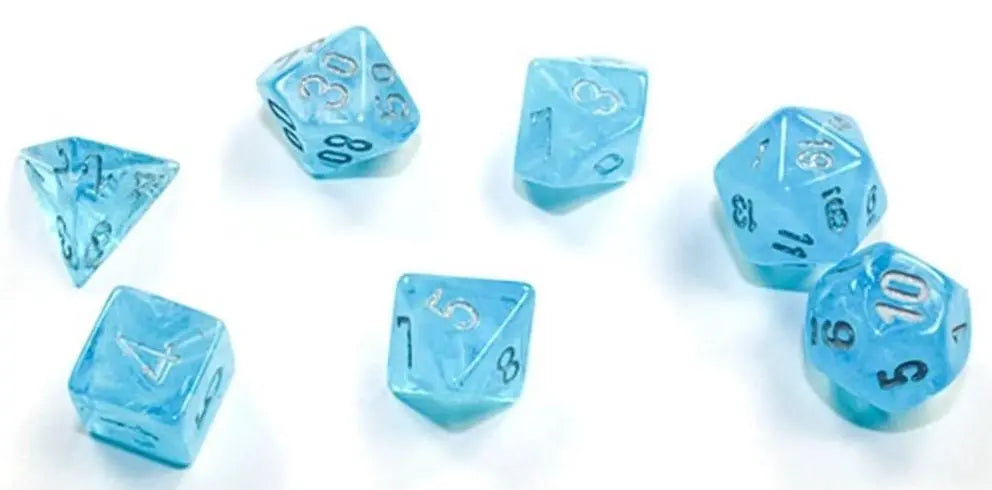 Chessex 20566 Mini 7 Set Luminary Sky/Silver
