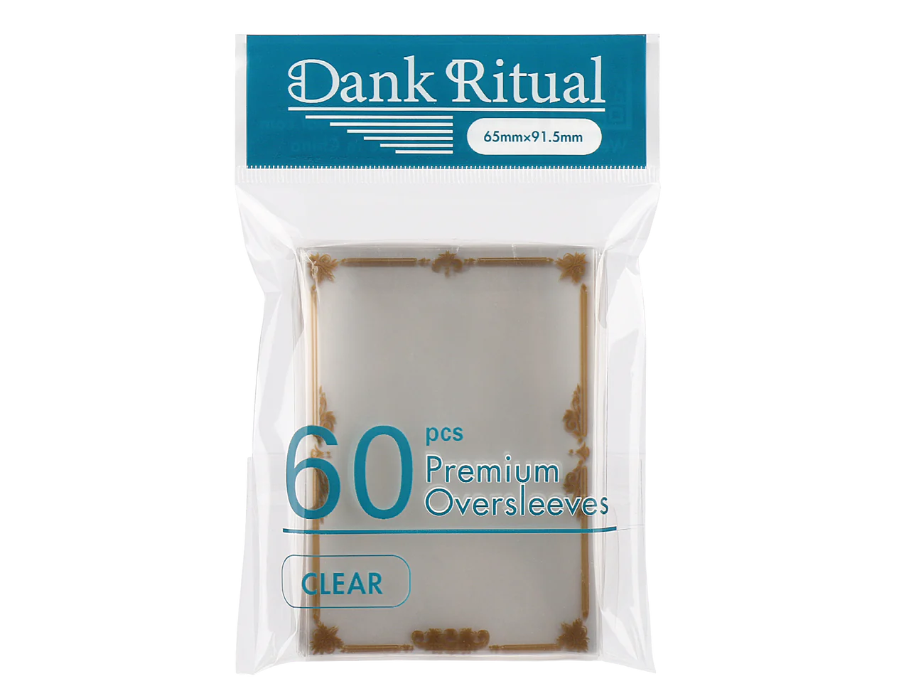 Dank Ritual Premium Oversleeves Gold Border 60ct Clear