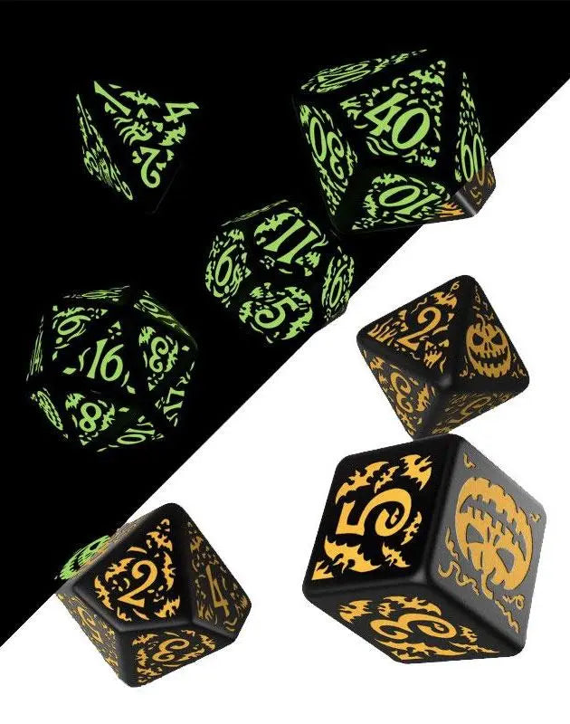 Halloween Pumpkin – Jack O’Lantern Dice Set Glow in the Dark