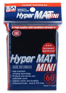 60 KMC Japanese Hyper Mat Black Sleeves