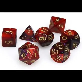 Chessex 20626 Mini 7 Set Gemini Purple-Red/Gold
