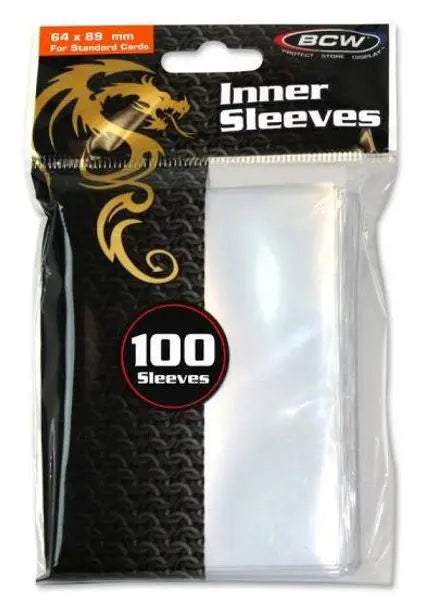 100 Clear Standard Sized Card Regular Inner Sleeves