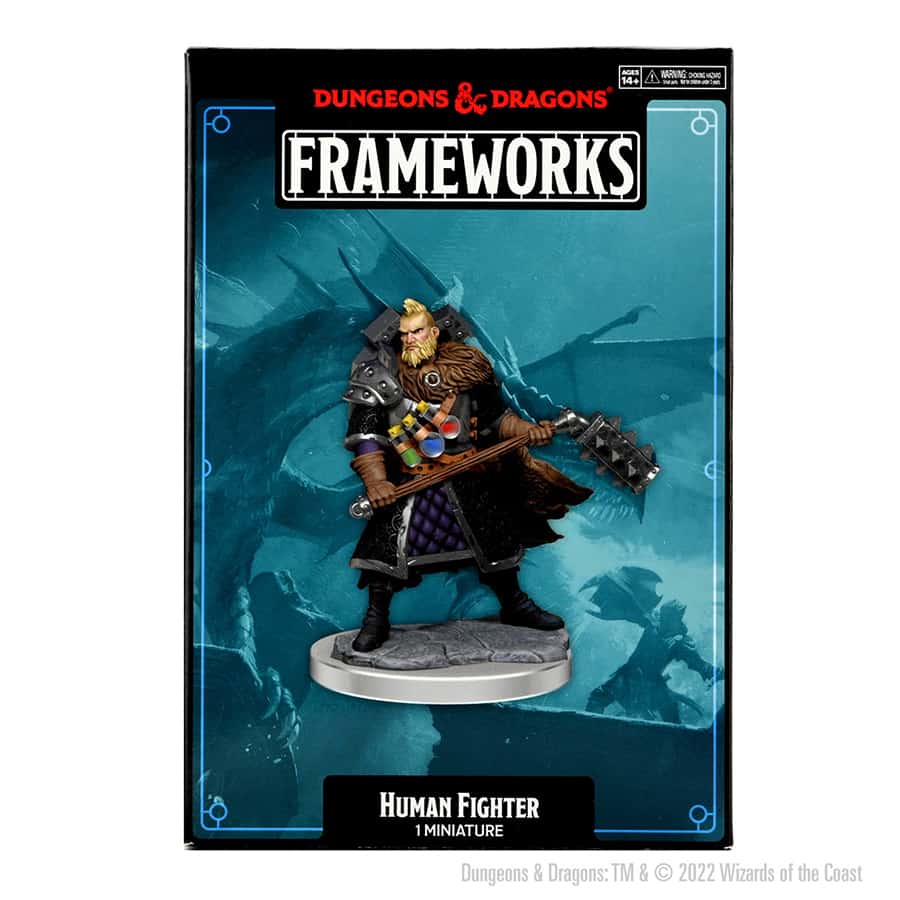 D&D Mini: Frameworks Male Human Fighter