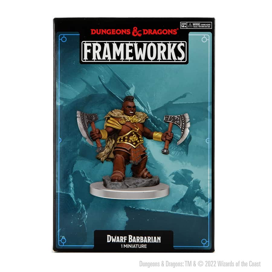 D&D Mini: Frameworks Female Dwarf Barbarian