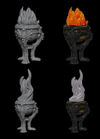 Wizkids Deep Cuts Unpainted Miniatures: Braziers