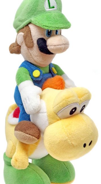 Super Mario 8 Inch Plush Luigi Riding Yoshi