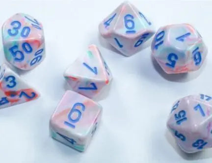 Chessex 20544 Mini 7 Set Festive Pop Art/Blue