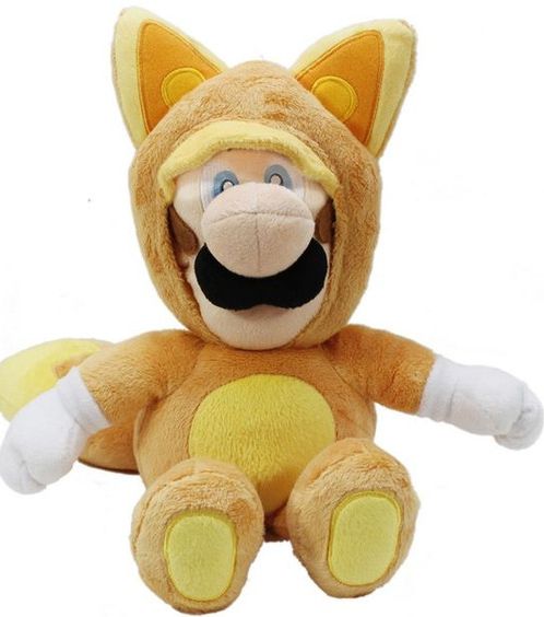 Plush Kitsune Fox Luigi, 9-Inch