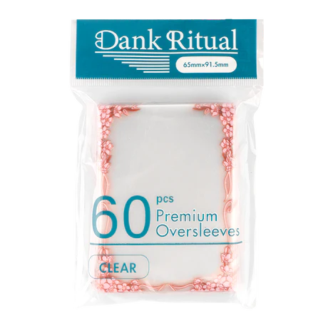 Dank Ritual Premium Oversleeves Pink Border 60ct Clear
