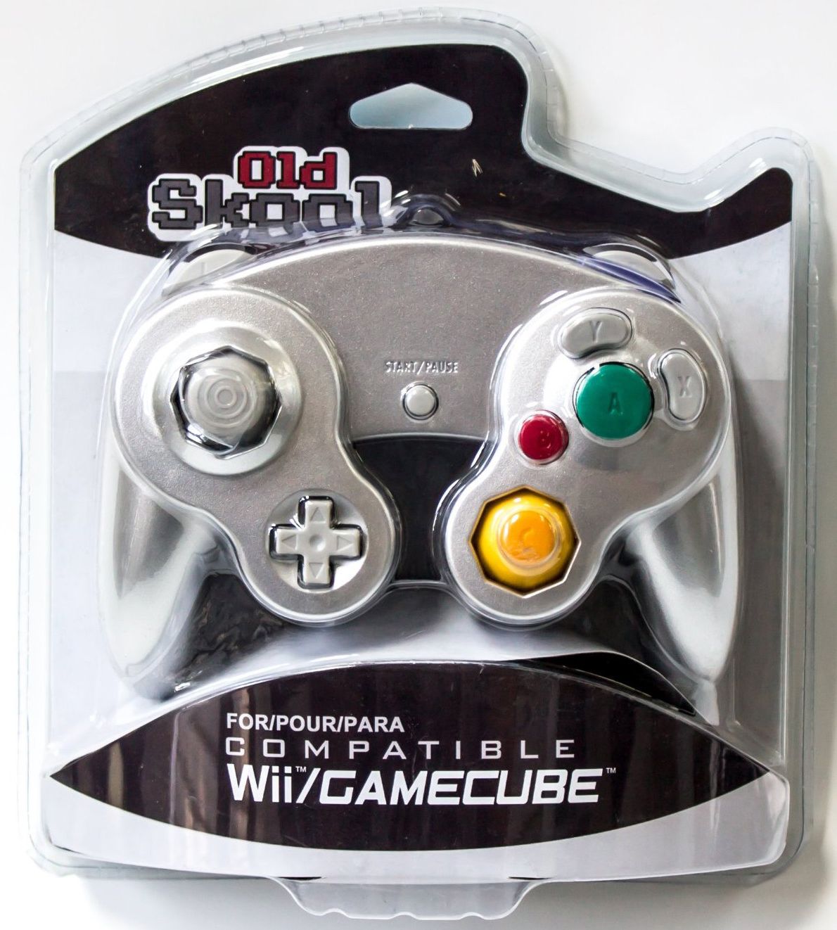 Old Skool Controller Compatible Con Wii/GameCube Silver