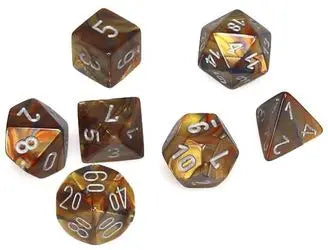 Chessex 20493 Mini 7 Set Lustrous Gold/Silver