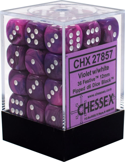 CHX 27857 Festive 12mm D6 Violet w/ White