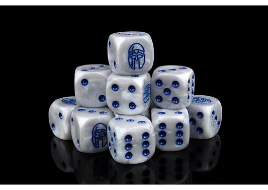 City States: Faction Dice on Gray swirl Dice