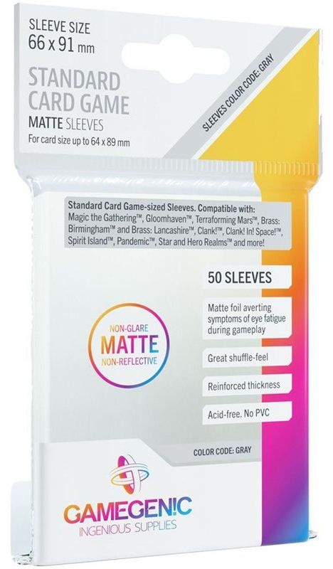 GameGenic Standard Sleeves Clear 50