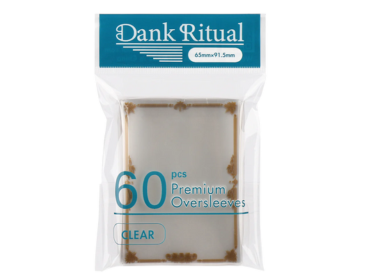 Dank Ritual Premium Oversleeves Gold Border 60ct Clear