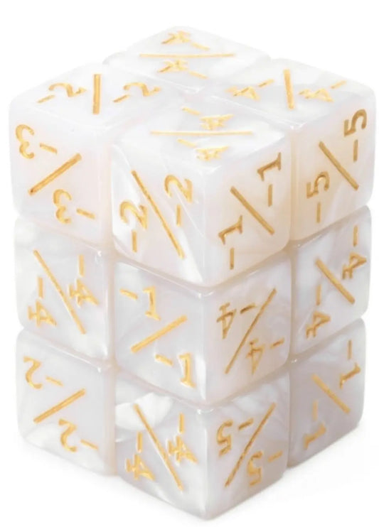 +1/+1 Magic Counters: Pearl - Set of 8