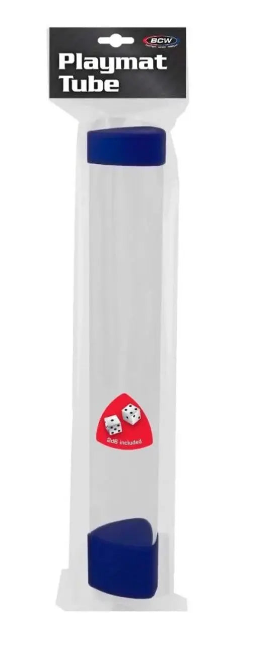 BCW Playmat Tube With Dice Cap - Blue