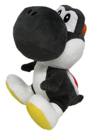 Super Mario Dark Gray/Black Yoshi 6 Plush"