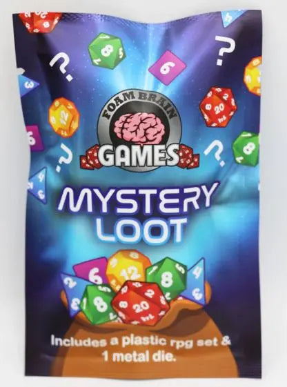 Mystery Loot: Plastic RPG Dice Set & Bonus Metal Die