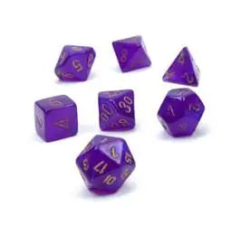 Chessex 20587 Mini 7 Set Borealis Royal Purple/Gold
