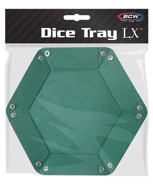 Hexagon Dice Tray Green Folding