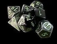 Chessex 20645 Mini 7 Set Gemini Black-Grey/Green