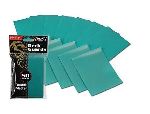 Premium Teal Double Matte Deck Guard Sleeve Protectors